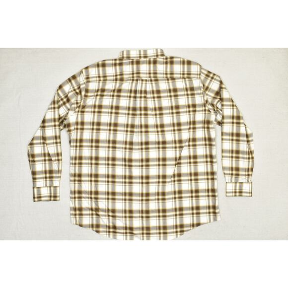 Cabela's Plaid Flannel Button Up Shirt Brown Size 2XLT Big & Tall Flannel - Picture 4 of 8